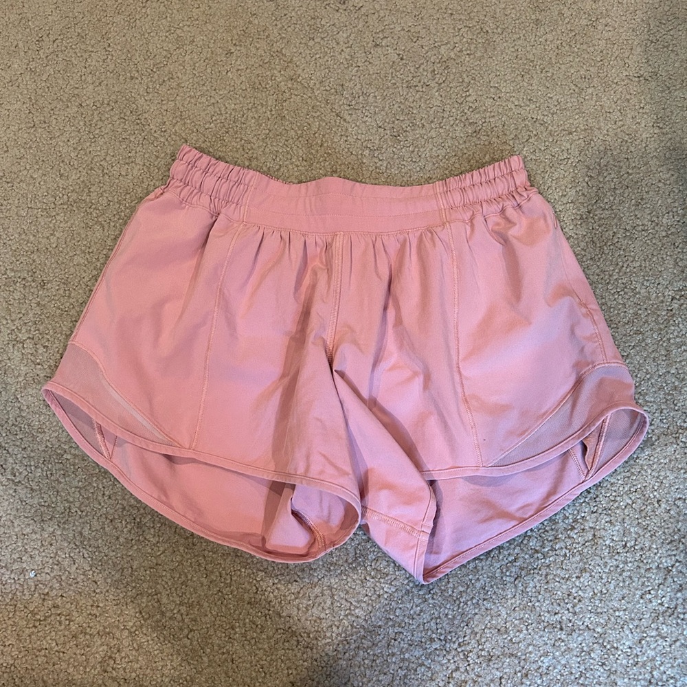 Salmon pink lululemon 4” size 6 shorts